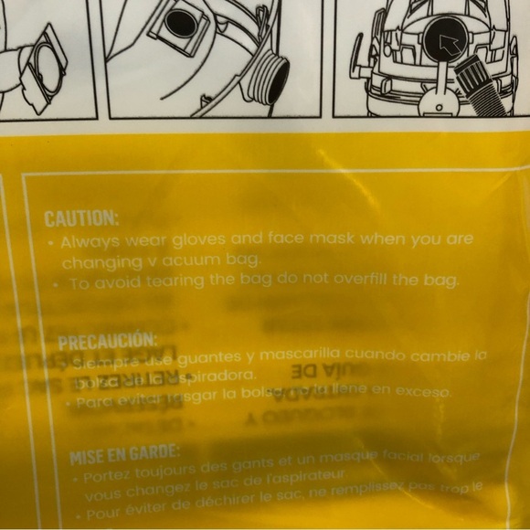 3 pack Replacement disposable filter bags G90663 15-22 gallon Wet-Dry Vacuum - Picture 9 of 9